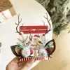 Copos de Nieve Navideños Astas Campana Pasador Bola de Pelo Lazo Accesorios para el Cabello de Muñeco de Nieve Dulce Rama de Pino