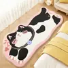 Alfombra de Rayas de Animales de Dibujos Animados, Manta para Mesita de Noche de Dormitorio, Tapete para Mesa de Centro de Sala de Estar de Gatito, Alfombra de Piso Resistente a Manchas y Fácil de Cuidar de Imitación de Cachemira