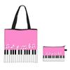 Suministro del Fabricante Bolso de Mano con Notas de Piano Poliéster Moda Bolso de Hombro para Mujer Gran Almacenamiento Billetera para Monedas Neceser