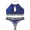Conjunto de Lingerie Sexy Francês Cruzado Sutiã Tomara-que-caia Tanga Costas Bonitas Push-Up Alta Elasticidade Roupa Externa Alça Interna