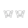 Hebilla de Oreja de Mariposa Hueca Simple Ins Europea y Americana Moda Elegante Diseño de Nicho Creativo Arete de Mariposa Todo-partido