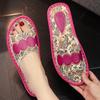 Sandalias de piel de vaca auténtica con estampado europeo para el hogar, interiores y exteriores, con suela suave, para hombre y mujer, antideslizantes, para verano y pareja.