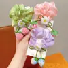 Goma para el Cabello con Lazo de Fresa para Niñas Estilo Coreano Goma Grande para el Cabello Goma Elegante para el Cabello de Niñas Pequeñas para Moños Espaciales Accesorios para el Cabello