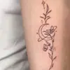 Estilo Europeo y Americano Transfronterizo, Sencillo y de Alta Gama, Personalizado, Fresco y Moderno Estilo Ins Mariposa y Luna Ramo Pegatinas de Tatuaje
