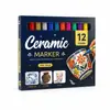 Set de Marcadores de Pintura Cerámica Impermeable Cerámica Pintura Piedra Graffiti DIY Bolígrafo de Pintura Bolígrafo Marcador Base Agua