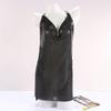 Europeu e Americano Cross-border Suspender Saia Deep V Split Saia Nightclub Spice Girl Saia Metálica Wire Cloth Vestido de lantejoulas Socialite Vestido de comprimento médio