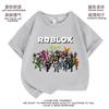 Ropa de Roblox, camiseta de verano de manga corta para niños, ropa para niños, camiseta de fondo para niños y niñas de tallas medianas y grandes
