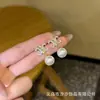 Pendientes de Plata con Aguja de Perla Doble C para Mujer, Pendientes de Gama Alta de Nicho, Nuevo Estilo 2025, Pendientes Elegantes, Pendientes Doble C Estilo Chanel