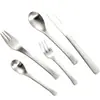 Juego de Cuchillo, Tenedor y Cuchara Martillados Estilo Retro para Uso en Restaurante, Incluyendo Cuchara para Sopa, Tenedor de Fruta y Cucharilla para Café, Hecho de Acero Inoxidable