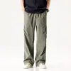 Ropa para Hombre Fengshe / 2026 Primavera y Otoño Nuevos Pantalones Casuales Holgados Estilo Americano para Hombre Pantalones Largos Pantalones Rectos de Pierna Ancha de Paracaidista