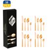 Vajilla de acero inoxidable con diseño popular de Amazon transfronterizo, juego de 16 piezas con cuchillo para carne, tenedor, cuchara y cucharilla de té estilo occidental.