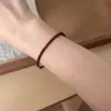Pulseira de Prata de Lei S925 com Mini Granadas Naturais e Contas Espaçadoras Pequenas de Prata, Simples e Delicada, Versátil para Uso Diário, Pulseira de Estilo Nicho