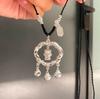 Collar con candado de amor de dragón del zodiaco Dragón de Plata Pura S999 para mujer, candado colgante de plata de ley, candado central, candado de seguridad, cuerda trenzada