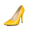 19 modelos nuevos de zapatos de mujer de comercio exterior, tacones de salón de charol con punta fina, tacones altos finos, tallas 30-48, zapatos de novia para boda