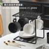 Conjunto Retro de Luxo Leve de Xícaras e Pires de Café, Xícaras de Café de Cerâmica, Presentes para Eventos, 4 Xícaras, Estilo Nórdico, Elegância Simples