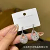 Pendientes de Botón con Forma de Corazón de Diamante Brillante, Lazo y Perla S925 Diseño de Nicho Pendientes de Lujo Ligero con un Toque de Alta Gama