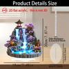 Adornos de fuente de agua corriente de rocalla de escritorio transfronterizos material acrílico sala de estar rueda feng shui agua circulante adornos planos 2D