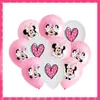 Banner de Decoración para Fiesta de Cumpleaños de Minnie Mouse Rosa Más Vendido Topper para Pastel Globos Suministros para Fiesta Guirnalda de Papel