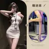 Lencería sexy de Kou Ni, vestido ajustado de secretaria coqueta, atuendo sexy sin mangas con cuello halter para chica fiestera de discoteca, ropa de dormir para mujer sin quitar