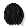 Suéter holgado de punto trenzado estilo japonés para jóvenes 2026 para hombre, Nuevo tejido de punto para pareja Otoño/Invierno de manga larga, Top de cuello redondo moderno