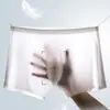 Ropa interior de seda de hielo para hombre de verano, bóxers para hombre ultradelgados, de secado rápido, transpirables, de alta elasticidad, talla grande, en stock, al por mayor