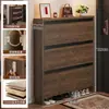 Zapatero de Madera Maciza con Tapa abatible para Entrada del Hogar, Gabinete Estrecho de Almacenamiento para Interiores y Exteriores, Zapatero Estrecho para Pasillo