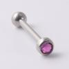 Clavo de titanio G23 nuevo transfronterizo con lengua de flash 4 mm diente interno mini Aobao aro para la lengua 14g perforación decoración de lengua de rosca interna