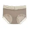 Novedad Estilo Patrón de Diamante en la Entrepierna de Ácido Poliláctico Purificado Calzones, Ropa Interior de Encaje de Lyocell Suave de Cintura Alta para Mujer