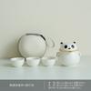 Conjunto de Chá de Viagem Panda Copo Expresso Portátil para Uma Pessoa Acampamento ao Ar Livre Fofo Simples Um Bule Três Copos Chá de Mão