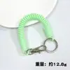 Juego de llaveros y tarjetas con cuerda de resorte de plástico, accesorios para bolsas, cordón elástico de color antipérdida, venta al por mayor