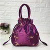 Bolso de Mano para Mujer Bolso Pequeño Bolso de Mano Estilo Étnico Bolso Bordado Bolso de Mamá Bolso Cubo para Mujer Cierre de Cordón Bolso para Teléfono Móvil Hanfu