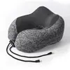 Almohada en U Transfronteriza de Amazon para Siesta, Almohada para Avión, Espuma Viscoelástica, Viaje, Cuello, Cervical, Almohada para el Cuello