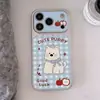 Filhote Xadrez Azul Aplicável para Capa de Celular Apple iPhone 16 Pro Max 17 Galvanizada Transforma-se Instantaneamente em Capa de Celular de Couro