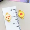 Estilo Chino DIY Oro Mate Antiguo Cinco Caminos Dios de la Riqueza Colgante Pequeño Azul Quemado Goteo de Aceite Accesorios para Pulseras Aleación de Zinc Joyería