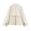BZL2026 Chaqueta corta suelta de solapa de color liso para mujer, estilo europeo y americano, otoño 83158 color de la imagen marca