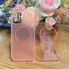Funda para Teléfono Móvil de Carga Inalámbrica Magnética Fina Transparente Escarchada con Círculo Adecuada para Iphone16Promax/15/14 Elegante