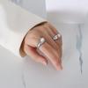 Marka estilo francês luz luxo nicho design imitação Pearl Ring titânio aço chapeado 18K ouro Internet celebridade empilhado anel de comida para as mulheres