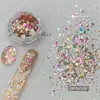 Lentejuelas Iridescentes Japonesas y Coreanas Ópalo Aurora Polvo de Diamante Triturado Mezcla Irregular de Escamas Finas de Purpurina Accesorios para Uñas al por Mayor