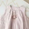 2026 Nuevo Modelo Rosa Niebla Melocotón Estilo Primavera Ropa Infantil Chaleco de Princesa en Rosa Suave para Niñas, Chaleco de Bebé para Abrigo