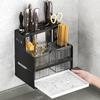 Suporte para Hashis com Drenagem Suporte para Facas Doméstico Suporte de Parede Multifuncional para Facas de Cozinha Prateleira de Armazenamento Prateleira Integrada para Armazenamento de Facas