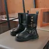 Botas estilo retro Martin para meninas, nova coleção outono/inverno 2026, botas princesa infantis de sola macia, botas de altura média em estilo britânico para crianças mais velhas