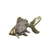 Latón Viejo Pequeño Escultura de Pez Dorado Pequeños Adornos Escritorio Estudio Oficina Mascota de Té Decoración Creativa Micro Paisaje Juguete