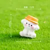 Paisaje en Miniatura Creativo Lindo Perro Cafetero Muñeco DIY Adornos Pequeños para Coche Escritorio Paisaje en Miniatura Perro Cafetero