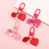 Accesorios Creativos de Metal con Forma de Corazón para Bricolaje, Colgante Llavero de Corazón Pintado, Corazón de Melocotón Colorido Lindo Estilo Fresco