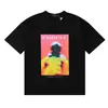 Camiseta de Manga Corta de Alta Calidad Rhude Diamante Color Sólido Estampado de Letras para Hombre y Mujer, Nueva de Verano 2024