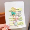 Pinzas para el pelo de niños, pinzas laterales, pinzas de pato princesa estrella de mar y concha, pinzas para flequillo, pasadores para la frente de niñas, accesorios para el pelo