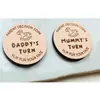 [Moneda de Madera para la Toma de Decisiones Parentales] Madera Maciza Grabada por Ambos Lados Moneda de Decisión Sí/No Exportación Transfronteriza Regalo Creativo
