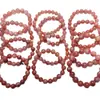 Pulsera de Ágata Roja del Sur Natural, Color Rosado, Festiva y Armoniosa, Estilo Popular para Hombres y Mujeres, Fabricante