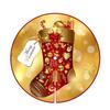 Falda de árbol de Navidad transfronteriza, nueva, creativa y exquisita, con estampado, decoración para la base del árbol, delantal navideño, tapete de piso, escena de tela