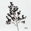 Gipsofila de Seda Artificial em Haste Única para Decoração de Cena de Casamento, Pequenos Galhos Multicores para Decoração de Mesa de Bolo e Sobremesa